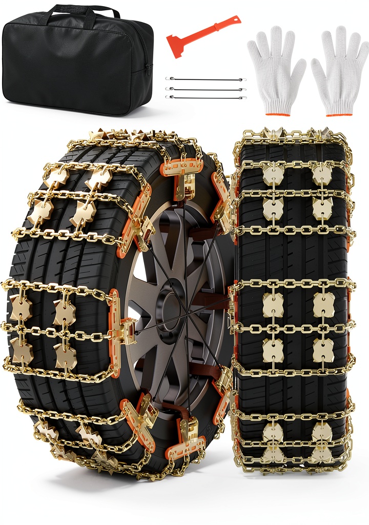 MOPHOTO Steel Snow Chains for Tires