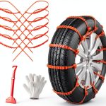 Qoosea Anti-Slip Chain Snow Tires for Cars-0
