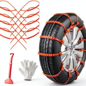 Qoosea Anti-Slip Chain Snow Tires for Cars-0