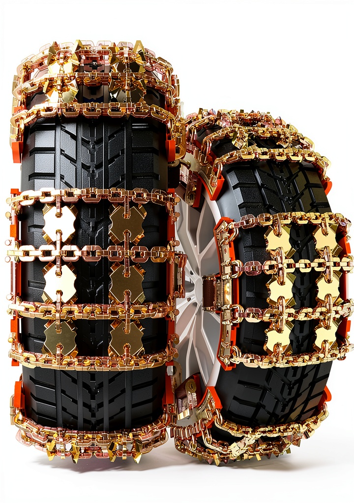 QZTODO Snow Chains on a tire