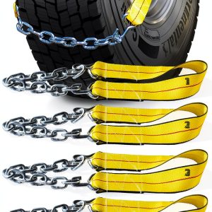 Instatraction Semi Truck Snow Chains Alloy Steel-0