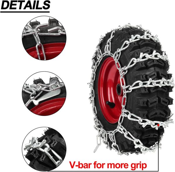 Multisland 13x4.1x6 Snow Blower Tire Chain-3